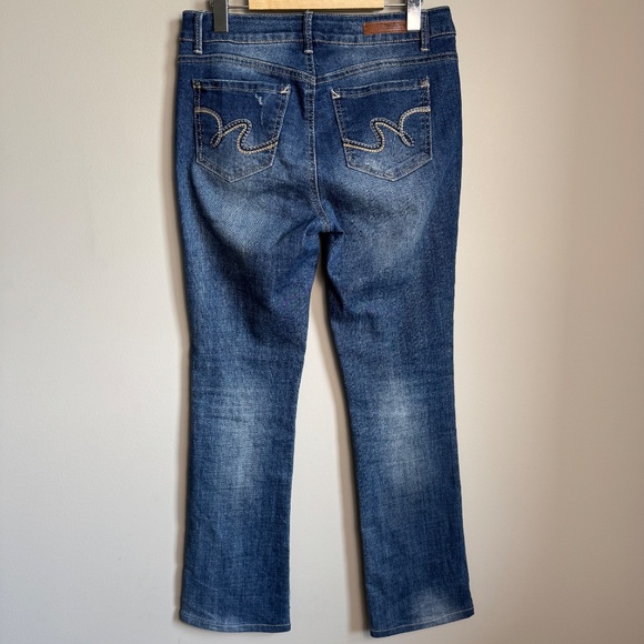 Wallflower Women's Distressed Denim Faded Stretchy Jeans Blue Size 7 Casual - Picture 5 of 16